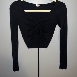 Black Garage Ribbed Top